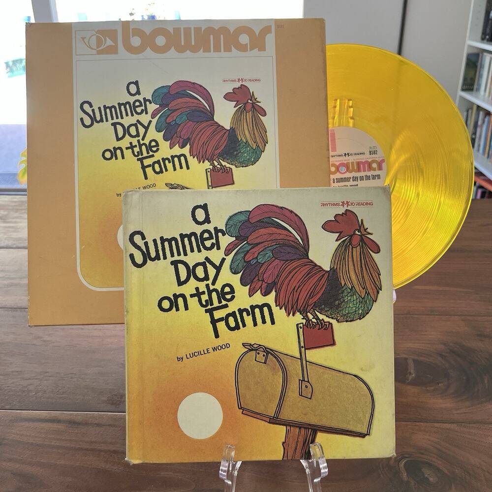 A Summer Day On The Farm by Lucille Wood Book & Vinyl LP Set 1971 Bowmar B582